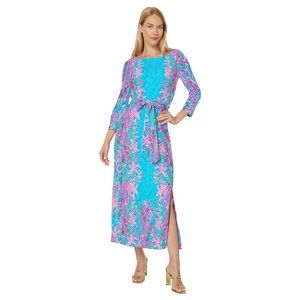 BNWOT  Lilly Pulitzer UPF 50 Carabella Chillylilly Midi Dress